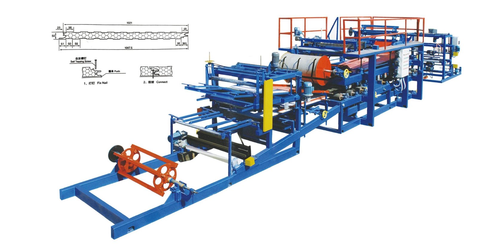sandwich composite panel producing line