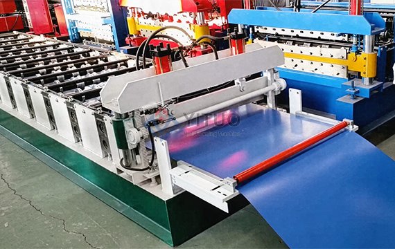 Trapezoidal Wall Panel Roll Forming MachineWorking Process (3)
