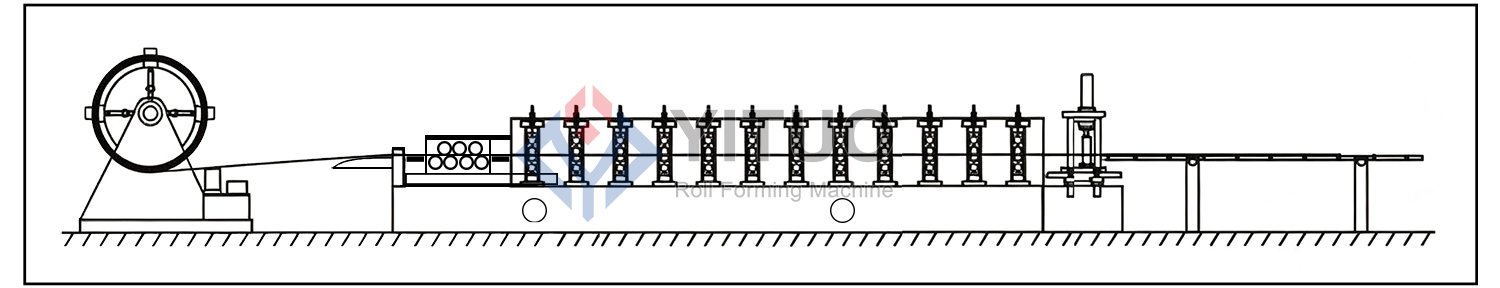 U Channel Cold Roll Forming Machine Working Process (7)